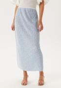 Pieces Pcflora Hw Ankle Skirt Cashmere Blue Aop:flower L
