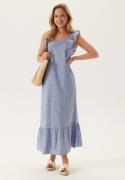 Pieces Pcapia Sl Square Neck Ankle Dr Nautical Blue Stripes:bright W L