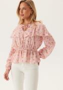 BUBBLEROOM Flounce Blouse Pink/Floral S