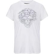 Lyhythihainen t-paita Ed Hardy  Tiger-glow t-shirt white  EU S