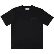 T-paidat & Poolot Sanjo  Flocked Logo T-Shirt - All Black  EU S
