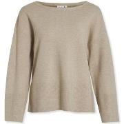 Neulepusero Vila  Cassie Boatneck Knit L/S - Natural Melange  EU M