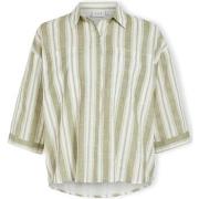 Paita Vila  Etni 3/4 Oversize Shirt - Egret/Oil Green  FR 34