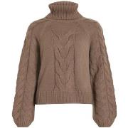 Neulepusero Vila  VIOA L/S CABLE ROLLNECK KNIT TOP/PB 14087553  EU M