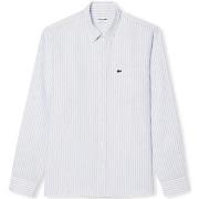 Pitkähihainen paitapusero Lacoste  Regular Fit Linen Shirt - Blue/Blan...