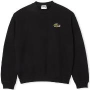 Svetari Lacoste  Loose Fit Badge Accent Sweatshirt - Noir  EU M