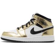 Tennarit Nike  Air Jordan 1 Mid White Metallic Gold  36