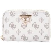 Lompakot Guess  LAUREL SLG MEDIUM ZIP AROUND WHITE LOGO Blanc  Yksi Ko...