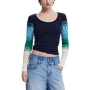 T-paidat pitkillä hihoilla Desigual  TS_CHURCHILL 25SWTK77  EU S