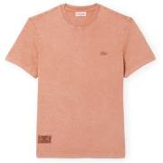T-paidat & Poolot Lacoste  Washed Effect Heavy Jersey T-Shirt - Light ...