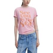Lyhythihainen t-paita Desigual  REPRIS TS SEA 25WWTKX2  EU S