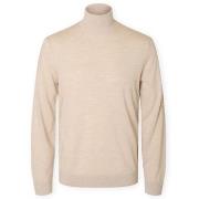 Neulepusero Selected  Noos Tray Roll Neck Knit - Oatmeal  EU XXL
