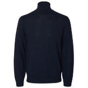 Neulepusero Selected  Noos Tray Roll Neck Knit- Navy Blazer  EU XL