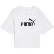 Lyhythihainen t-paita Puma  Ess Cropped No. 1 Logo Relaxed Tee  EU M