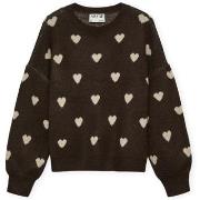 Neulepusero Aware  Noos Heart Knit - Chocolate Martini/Hearts  EU M