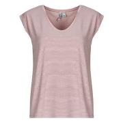 Lyhythihainen t-paita Pieces  PCBILLO TEE LUREX STRIPES  EU S