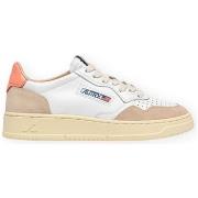 Kengät Autry  Medalist Low Suede W - White/Peach Pink  36