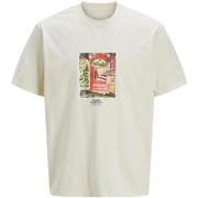 Lyhythihainen t-paita Jack & Jones  12273494 antiquewhit  EU S