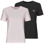 Lyhythihainen t-paita Calvin Klein Jeans  MONOLOGO CN 2 PACK TEE X2  E...
