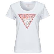 Lyhythihainen t-paita Guess  RN SATIN TRIANGLE  EU S / M