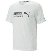 Lyhythihainen t-paita Puma  T-shirt  Handball en coton blanc pour homm...