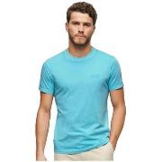 Lyhythihainen t-paita Superdry  T-shirt  Essential Logo brodé bleu cie...
