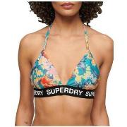 Bikinit Superdry  Haut de bikini triangle  Logo Bleu  EU S