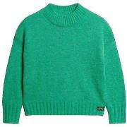 Neulepusero Superdry  Pull  Essential col roulé vert  EU XL