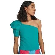 Paita Vila  Blouse  asymétrique une épaule turquoise  EU L