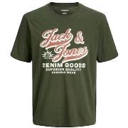 Lyhythihainen t-paita Jack & Jones  T-shirt Jack   Jones col rond beig...
