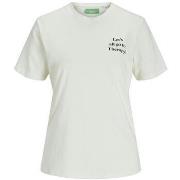 Lyhythihainen t-paita Jack & Jones  T-shirt  JJXX Naomi beige  EU M