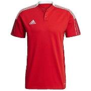 Lyhythihainen poolopaita adidas  Polo  Tiro 21 Henley rouge  EU M