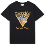 Lyhythihainen t-paita Casablanca  T-SHIRT TENNIS CLUB ICON BLACK  EU S