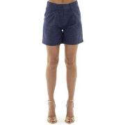 Shortsit & Bermuda-shortsit Leone 1947  Woman Linen Fancy Stripes  EU ...