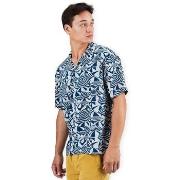 Lyhythihainen paitapusero Brava Fabrics  Sombrillas Aloha Shirt - Blue...