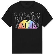 Lyhythihainen t-paita Amiri  PLAYBOY RAINBOW TEE BLACK  EU L