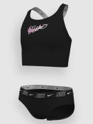 Nike Swim Crossback Midkini Bikinit Set musta