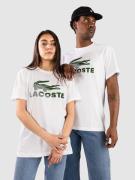 Lacoste Regular Fit Printed Cotton T-paita valkoinen
