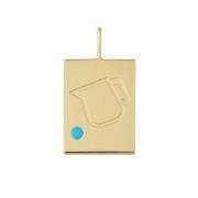 Design Letters Aquarius Necklace Charm Gold One Size