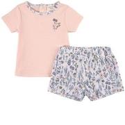 Carrément Beau Floral T-shirt And Shorts Set Pink 3 Months