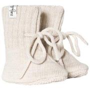 Little Jalo Knitted Booties Cream 62/68 cm