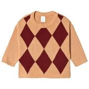 Tinycottons Rhombus Sweater Dark Nude/Plum 2 Years