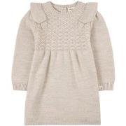 Little Jalo Flounce Knit Dress Cream 68 cm