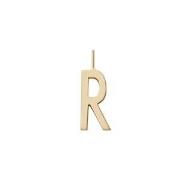 Design Letters Gold Letter Charm 16 mm - R One Size