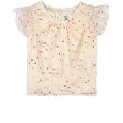 Bonpoint Ruffle Floral Print Blouse White 8 years