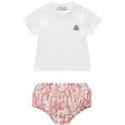 Moncler Branded Top And Bloomers Set Cream 18-24 Months
