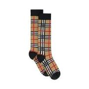 Burberry Checkered Socks Beige 33-35