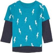 Hatley Bolts Fooler Glow-in-the-dark T-Shirt Peacock Blue 2 Years