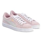 Puma Pink Suede Branded Lace Up Trainers 36 (UK 3.5)