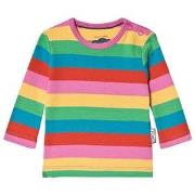 Frugi Favorite T-Shirt Foxglove Rainbow Stripe 0-3 months
